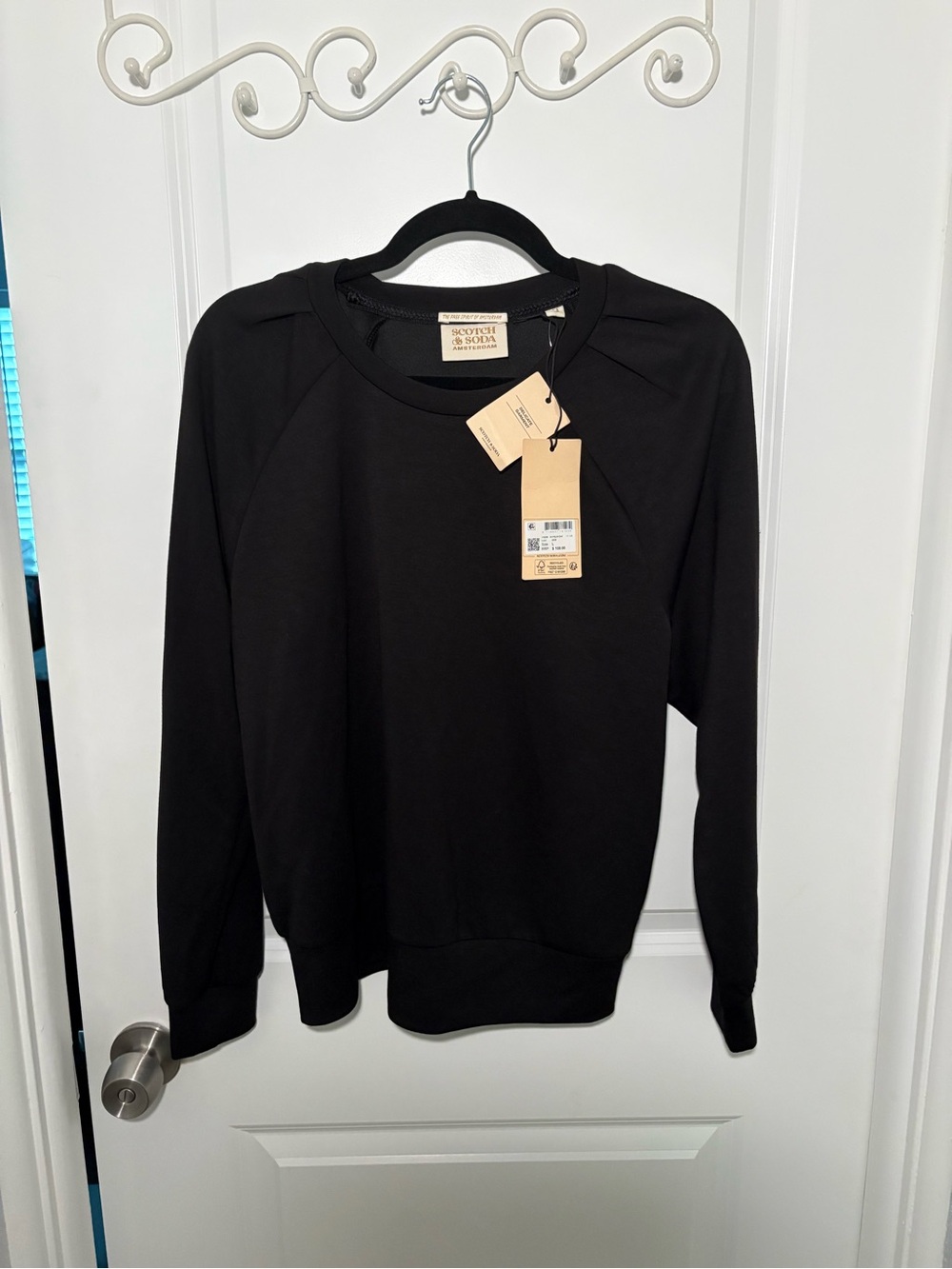 Scotch & Soda Black Crewneck Sweatshirt